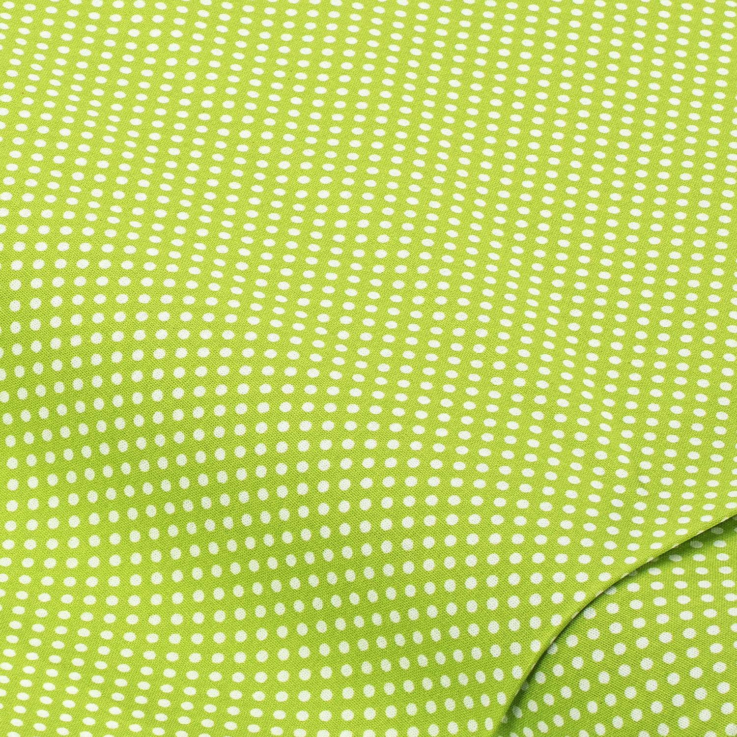 Baumwollstoff Punkte „Sina“, grün/weiß