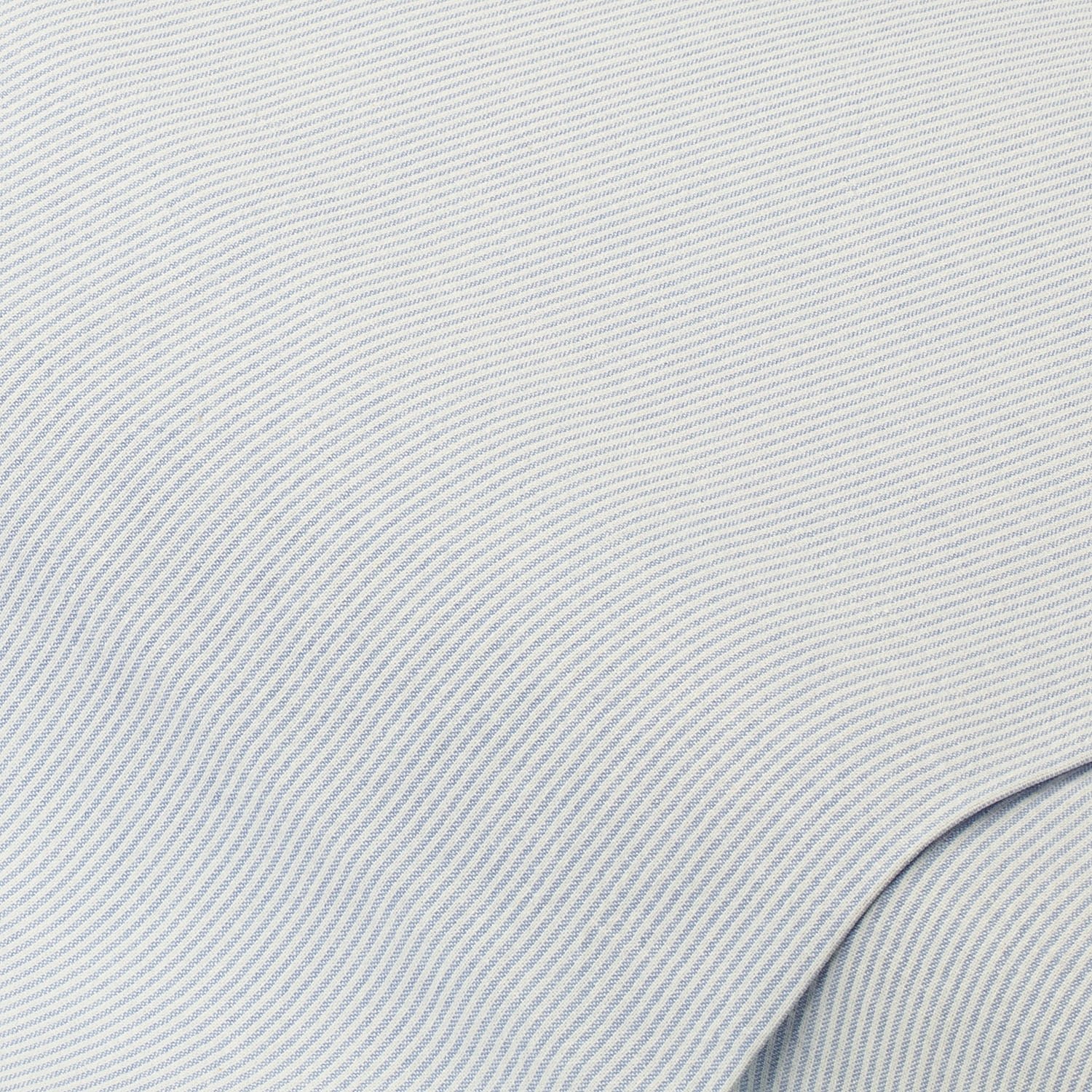 Blusenstoff Streifen, hellblau/weiß