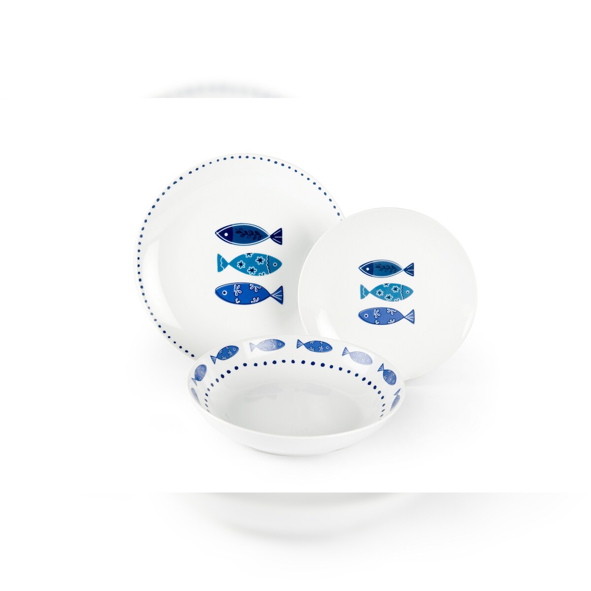 Excelsa 18-Teiliges Geschirrset Ocean Porzellan Blau Image