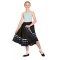 Roch Valley Poly-Cotton Character Skirt with Coloured Ribbons 26" 26" Black (Blue Ribbons)