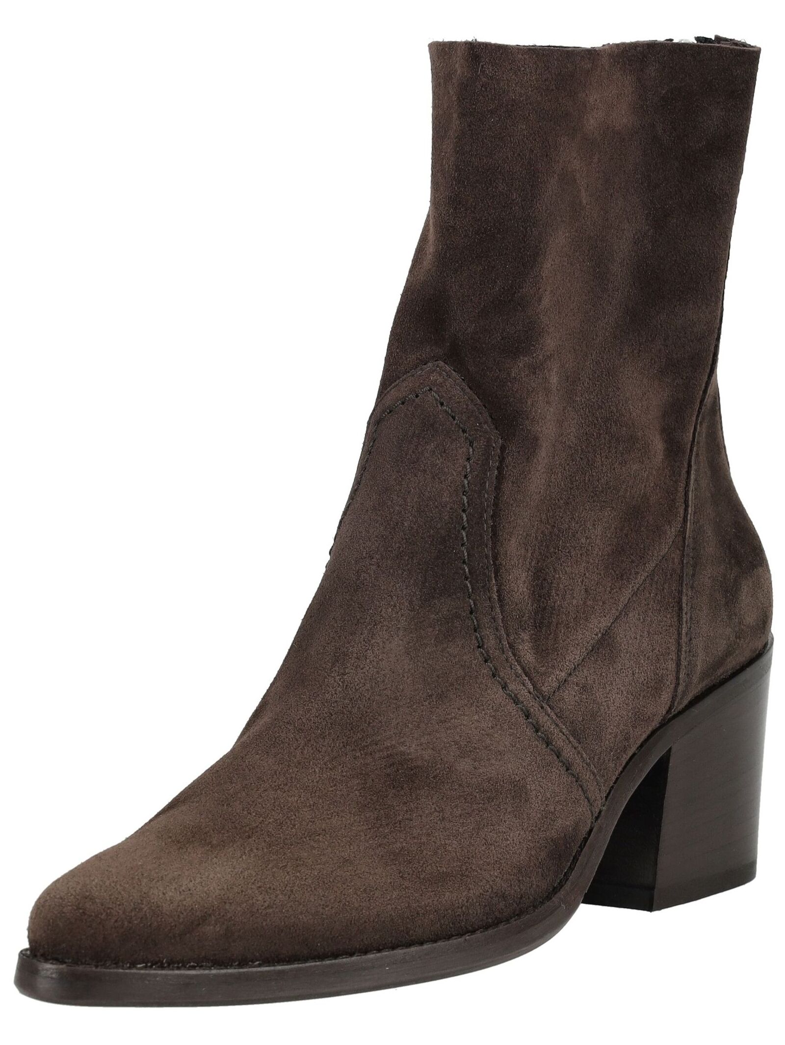 Stiefelette PAUL GREEN "Paul Green Stiefelette Leder", Damen, Gr. 38,5, mocca, Leder, Schuhe Stiefelette