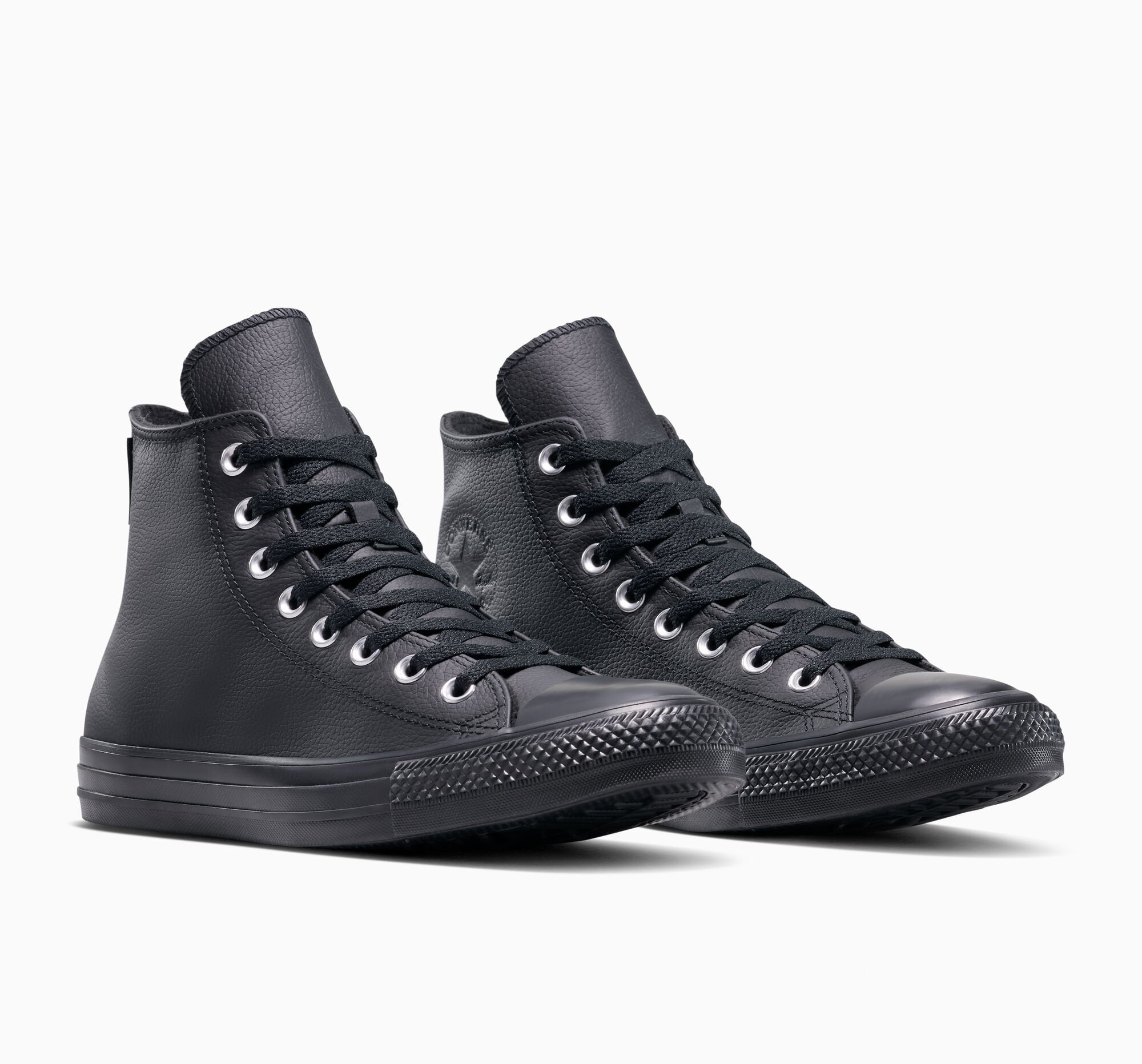 Sneaker CONVERSE "CHUCK TAYLOR ALL STAR", Damen, Gr. 38, schwarz, schwarz, schwarz, Leder, Schuhe Sneaker, wasserabweisend