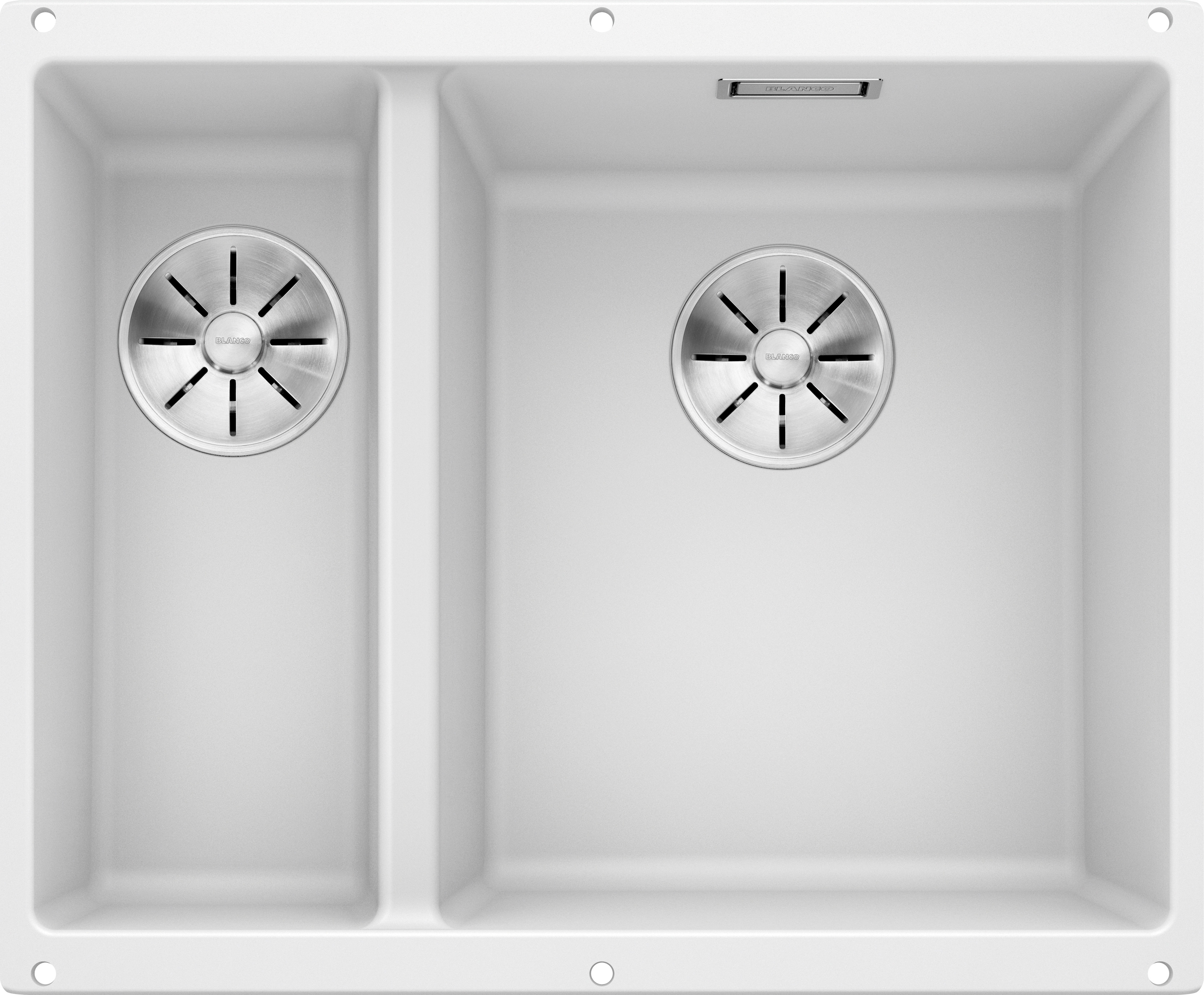 Granitspüle BLANCO "SUBLINE 340/160-U", weiß, B:55,5cm H:19cm, Verbundwerkstoff, Küchenspülen