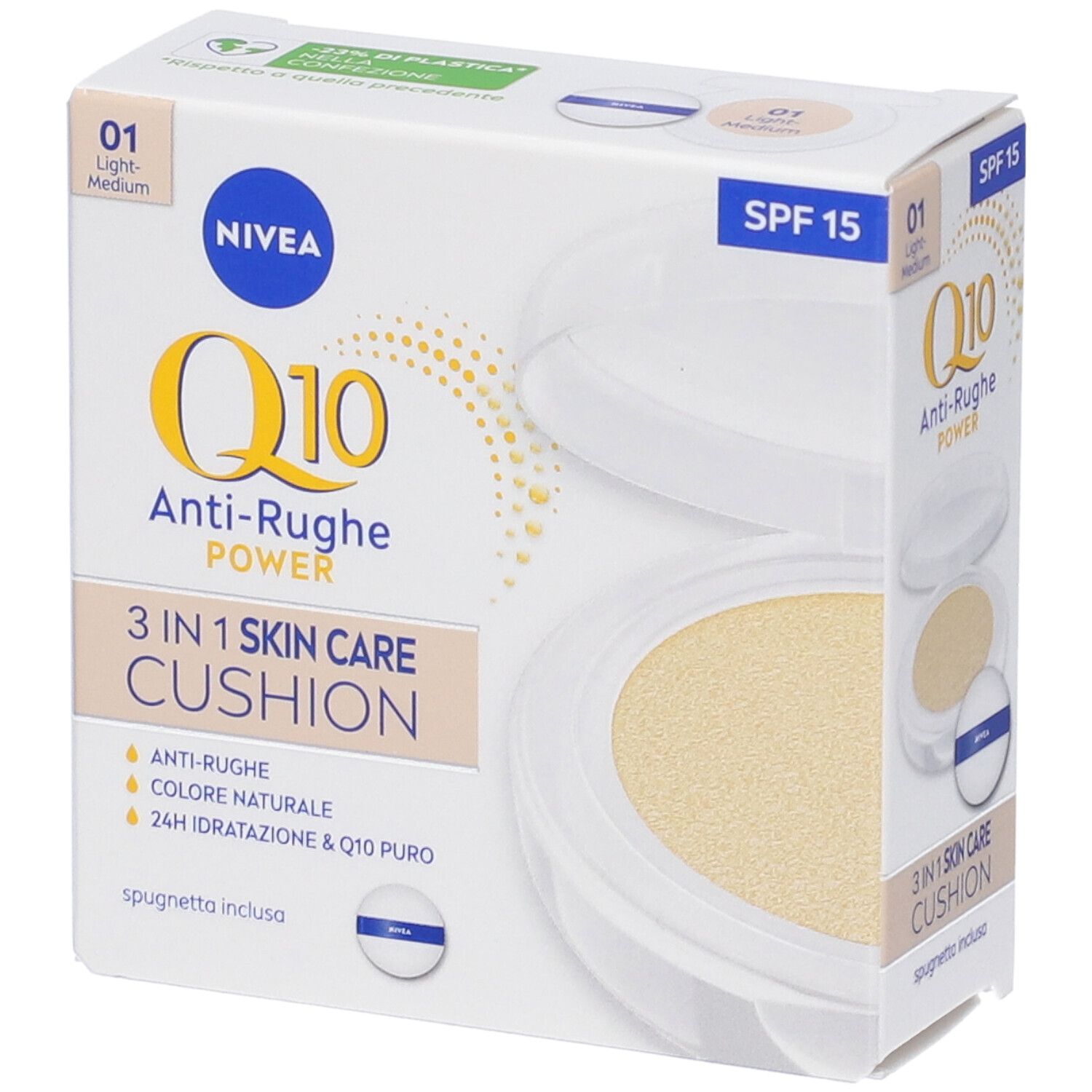 Nivea Q10 Plus Anti-Rughe 3 In 1 Skin Care Cushion Light - Medium 15 m