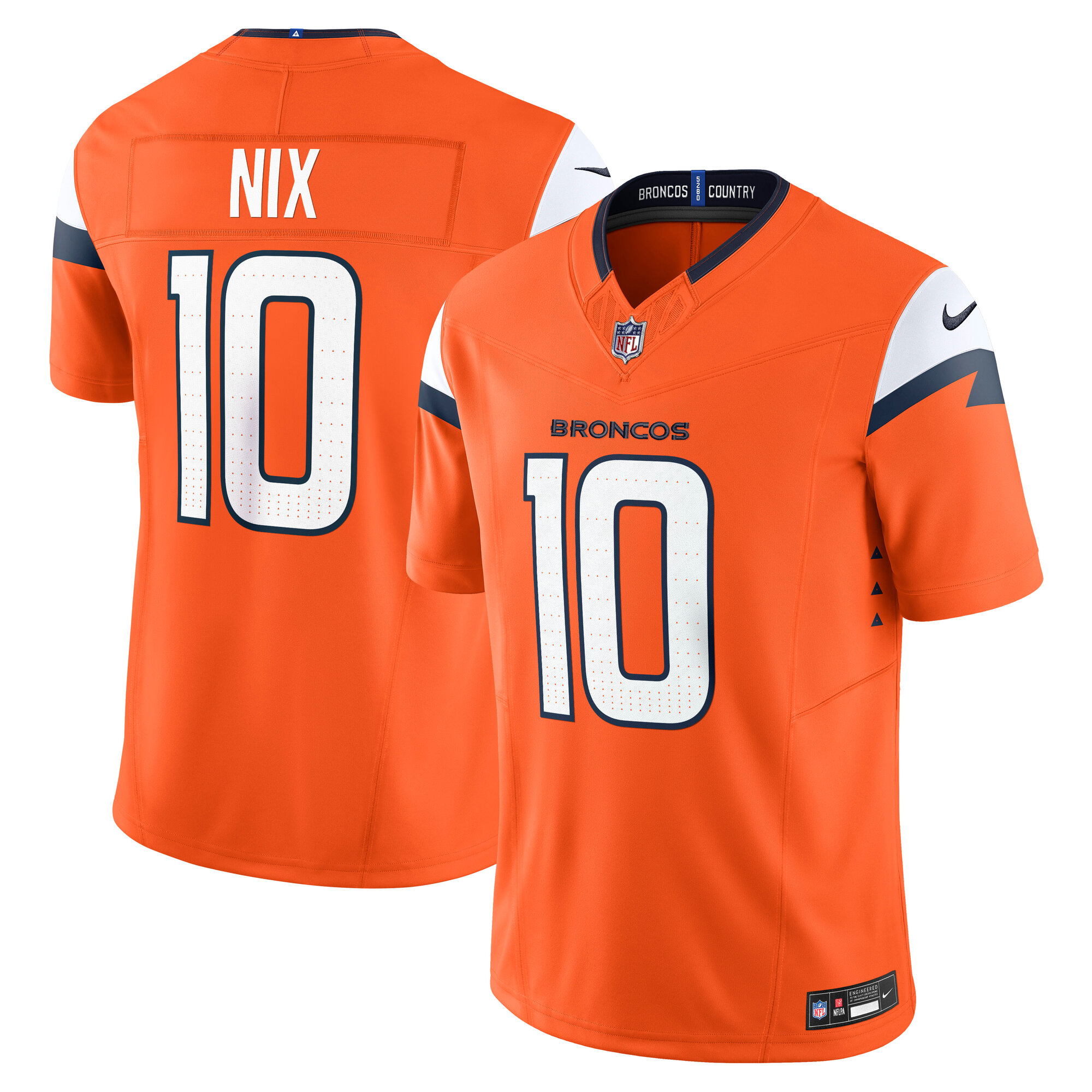 Nike Bo Nix Orange Denver Broncos Vapor F.U.S.E. Limited Jersey für Herren Image