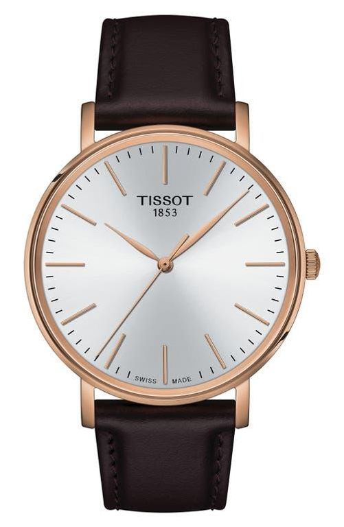 Everytime Leather Strap Watch, 40Mm - Black - Tissot Watches