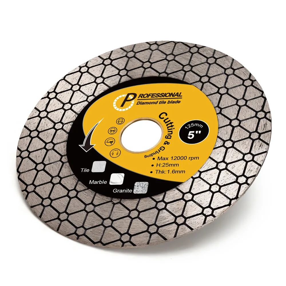 Durchmesser 125 mm Diamant-Schleif-Trennscheibe Sägeblatt doppelseitiger Schneider für Keramikfliesen Porzellan Trennscheibe Image