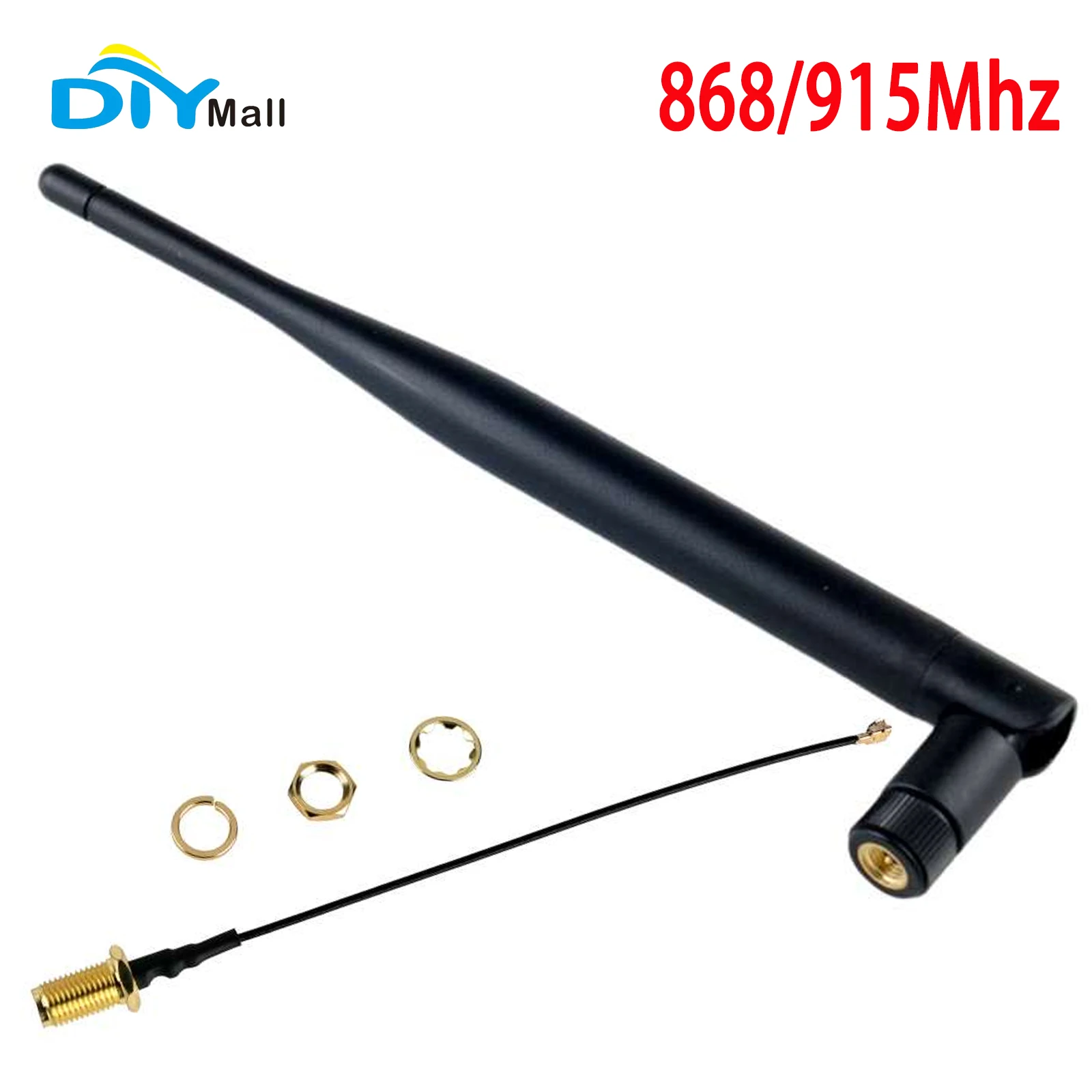 868 MHz/915 MHz 5 dBi omnidirektionaler LoRa-Antennenstecker mit Kabel für LoRaWAN Meshtastic (1/2/4 Stück) Image