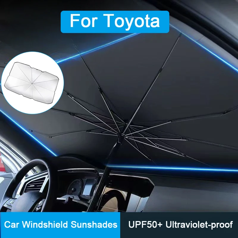 Auto Windschutzscheibe Sonnenschirm Regenschirm für Toyota Corolla Yaris Aygo Prius RAV4 CHR Camry Auris Avensis Avalon Verso Auto Front Schattierung Image