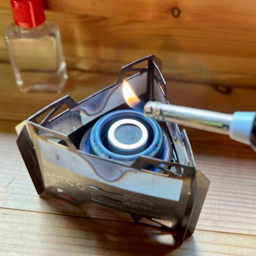 Automatischer Brennerkern, Feuersteuerhilfe, Zylinder, 15 ml, für Camping, Aluminiumlegierung, Alkoholkocher, flache Flamme, Herd, Flammenkontrolle Image