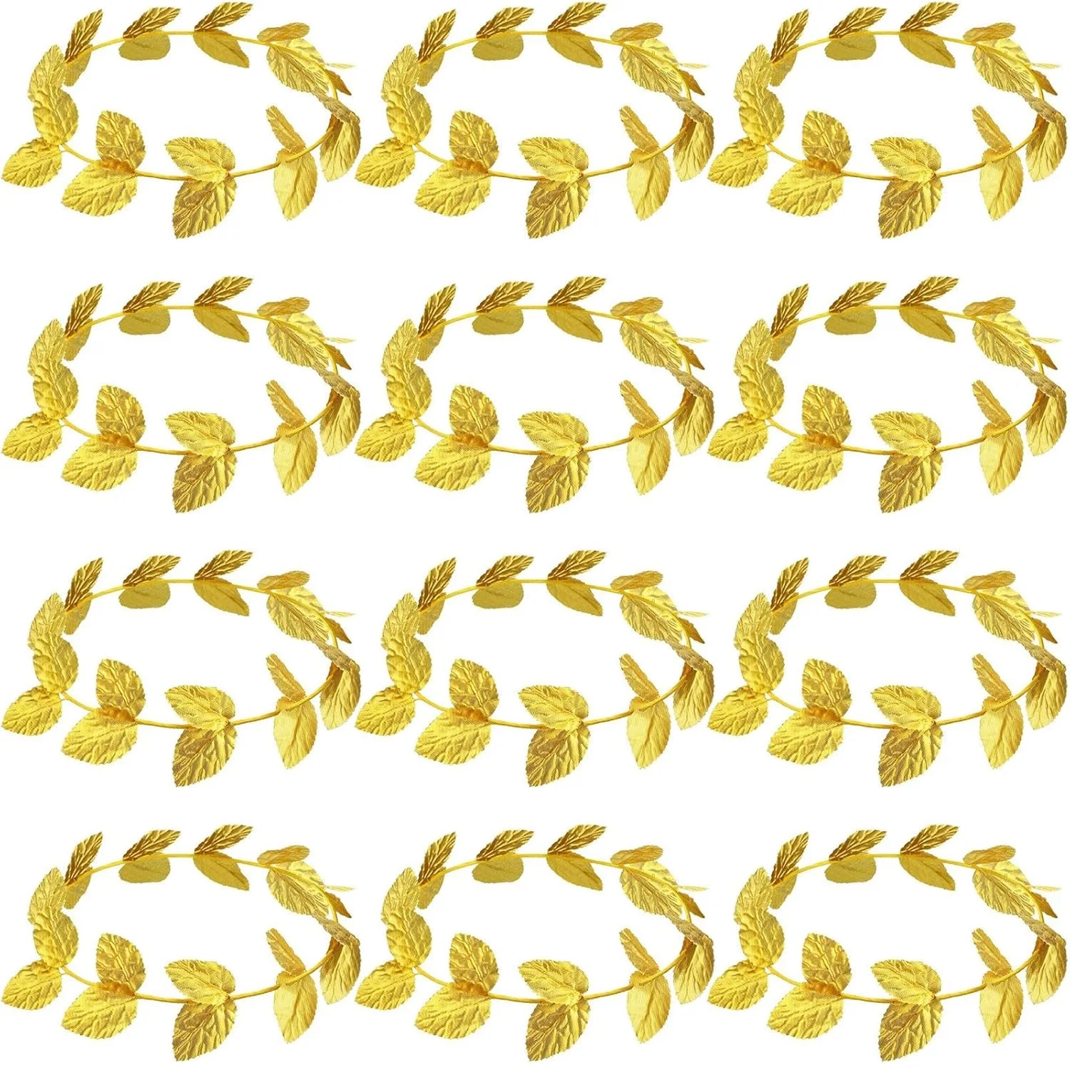 3 Stück Lorbeerkranz Krone Römisches Blatt Stirnband Gold Griechischer Kopfschmuck Göttin Kostüm für Damen Herren Halloween Kopfschmuck Party Deko Image