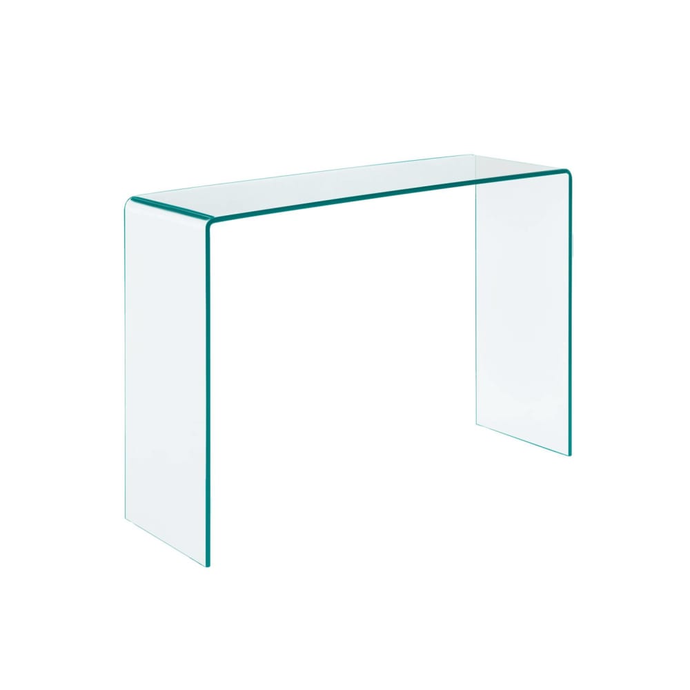 Console rectangulaire verre trempé 110cm transparent - glintz