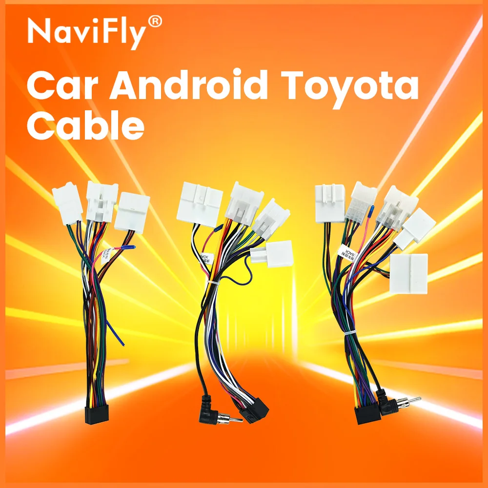 Auto Android Kabel Adapter Zubehör Für Toyota Corolla Camry Highlander VIOS YARIS RAV4 LAND CRUISER Kabelbaum Stecker Image