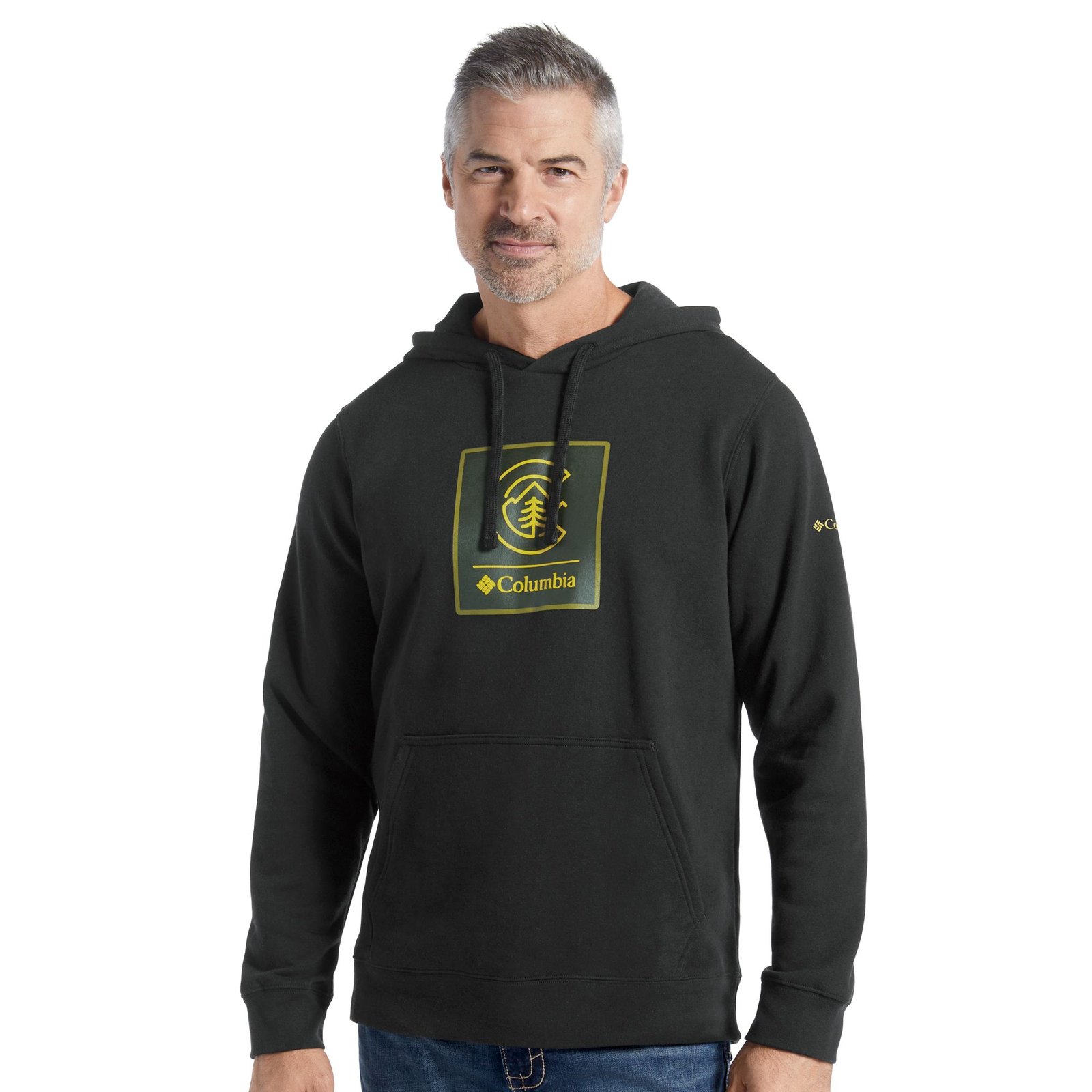 Columbia Men's Trek Graphic Hoodie (Size 3X) Black, Cotton,Polyester