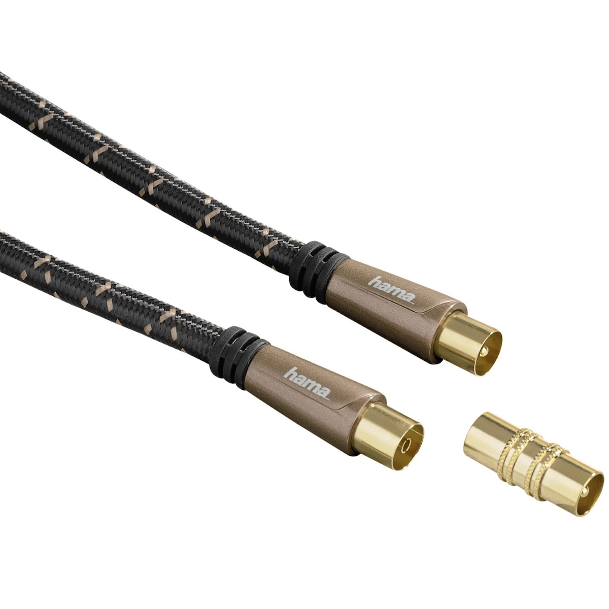 Hama Antennen-Kabel 1,5m 120dB Filter vergoldet Braun Image