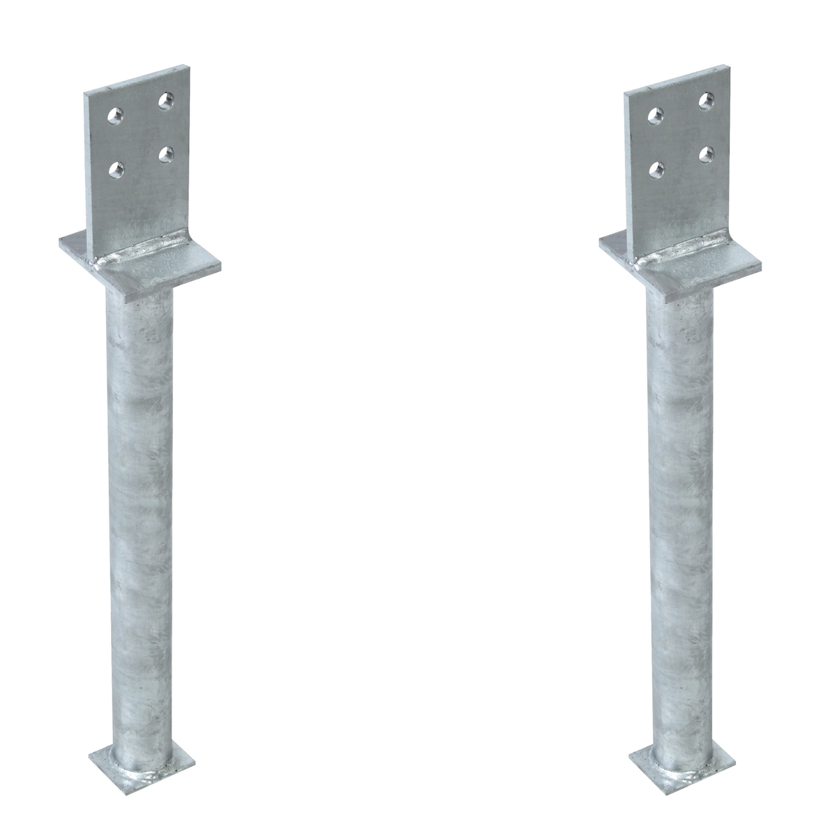 Alberts 2 x T-Pfostenträger mit Steg, Betonanker 500 mm, Steghöhe 130 mm, feuerverzinkt, zum Einbetonieren Image