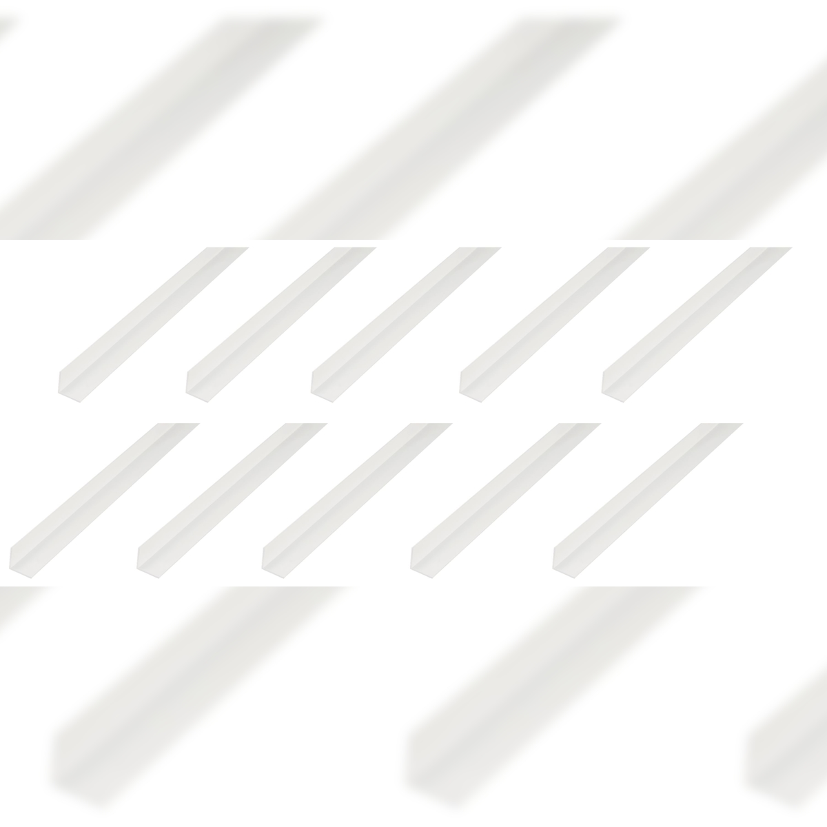 Alberts 10 x Winkelprofil, PVC, weiß, 10 x 10 x 1 mm, Länge 1 m Image