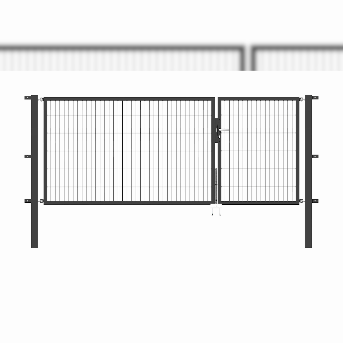 Alberts 646998 Doppeltor Flexo mit Zubehör, anthrazit, Breite 100 + 200 cm, Höhe 120 cm Image