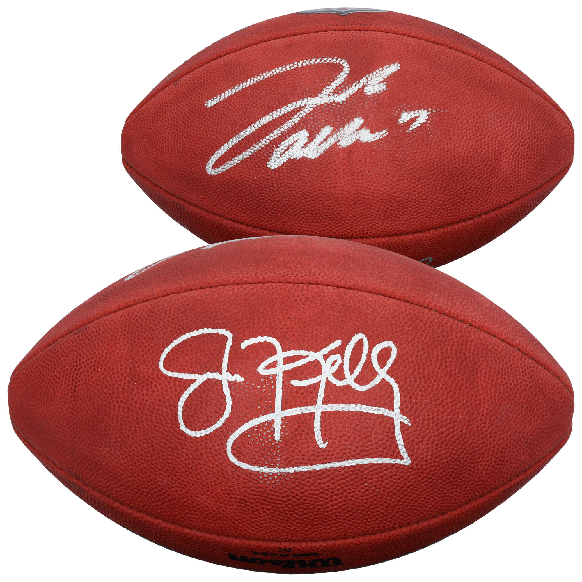 Josh Allen & Jim Kelly Buffalo Bills signierter Wilson Duke Full Color Football Image