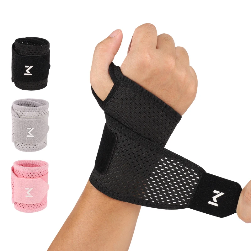Dragonne de poignet réglable, 1 pièce, attelle de soutien de poignet de sport, bracelet d'haltérophilie noir pour hommes et femmes, Badminton, Tennis, salle de sport