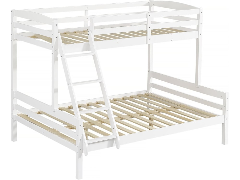 Lit superposé en bois de pin blanc 193 x 145 x 152 cm