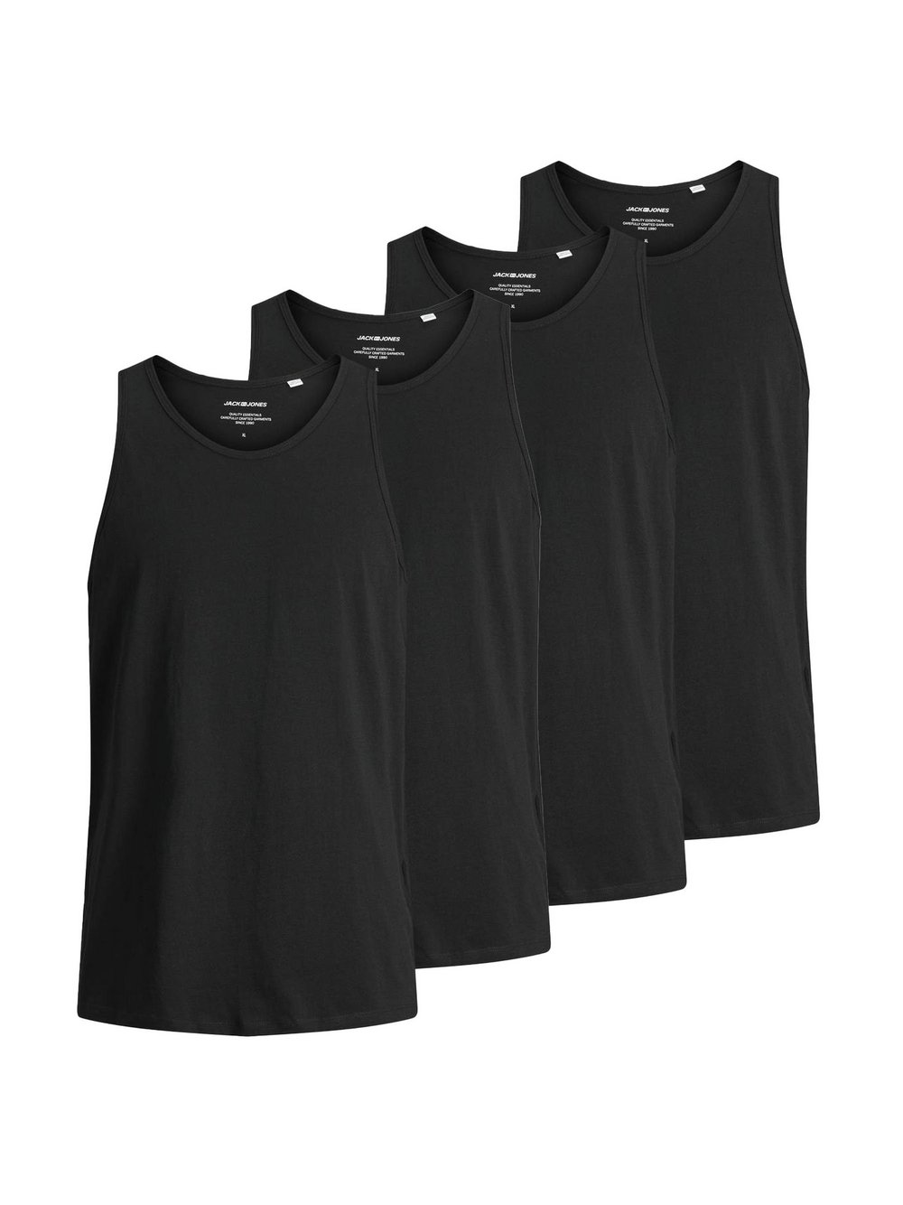 Jack & Jones Unterhemd 4er Pack Herren schwarz, XXL Image