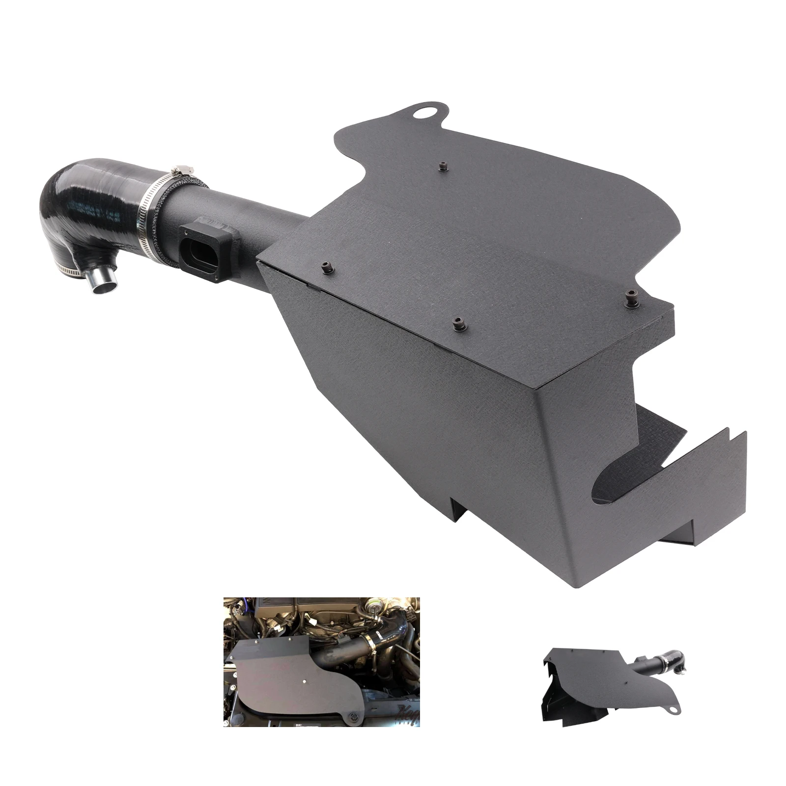 Für BMW N13 1,6 L Engien Lufteinlass System Kit Motor Hitzeschild + Turbo Einlass Schlauch + Luftfilter Für F20/F21/F30/F31 Image