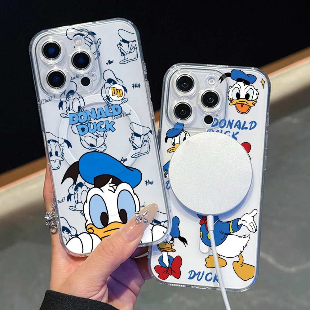 Donald Duck Paar für Magesafe magnetische Handyhülle für Samsung Galaxy S24 S23 S22 S21 Ultra Plus 5G S20 FE Note 20 10 Cover