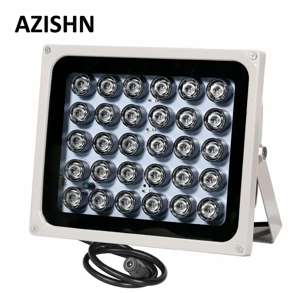 AZISHN CCTV LEDS 30 IR Infrarot Illuminator nachtsicht 850nm IP65 metall outdoor CCTV Füllen Licht Für CCTV überwachungs kamera Image