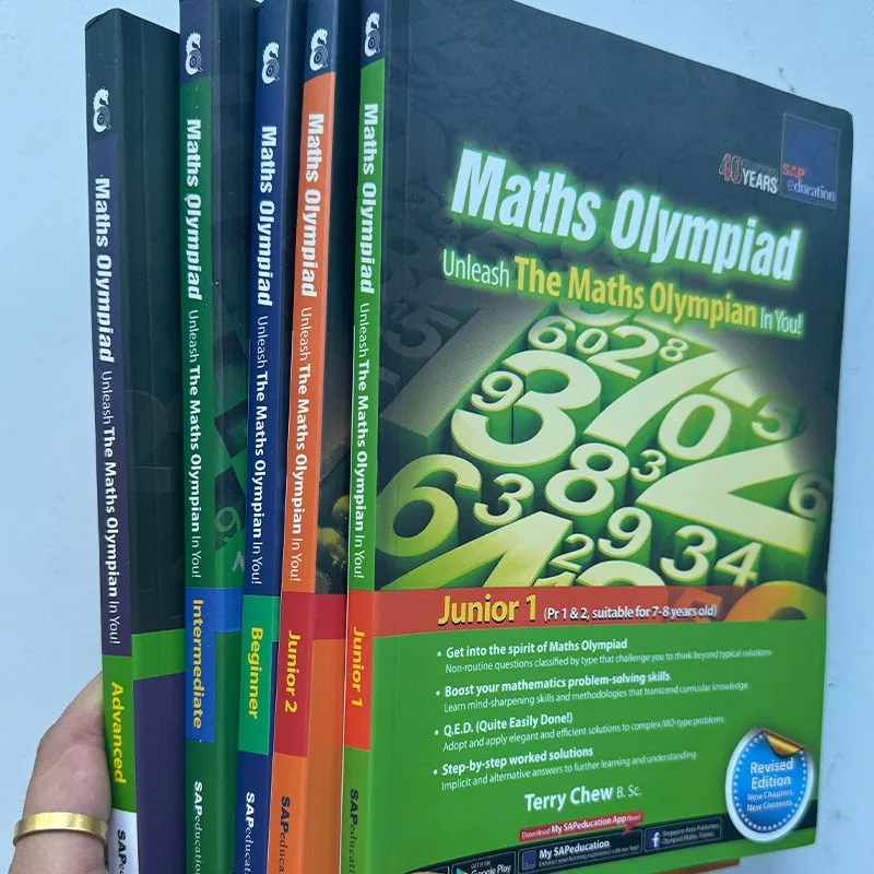 5 Bücher/Set Sap Mathe Olympiade Grundschule Mathematisches Denken Training Übung Mathe Fragen Englisch Buch Image