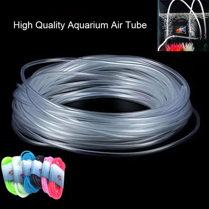 4*6mm Silizium Aquarium 1m/3m/5m/10m Sauerstoff Pumpe Schlauch Luft blase Stein Aquarium Aquarium Teich Pumpe Rohr Lebensmittel Grade Material Image