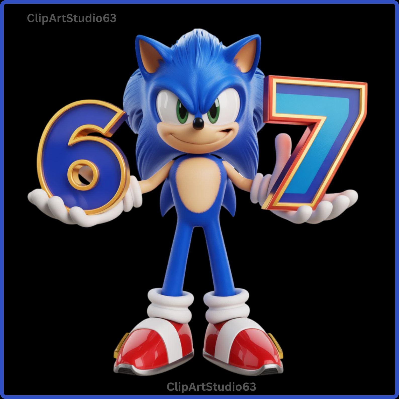 6 7 Sonic meme PNG / Sonic Six Seven Meme 6 7 PNG / 6 7 png / Six Seven The Hedgehog Pngpng / Sonic Face Png / Sonic Characters Png