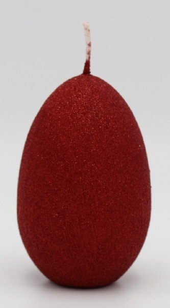 Glamour Glitter Eikerzen Rot 140 x Ø 100 mm, 1 Stück Image