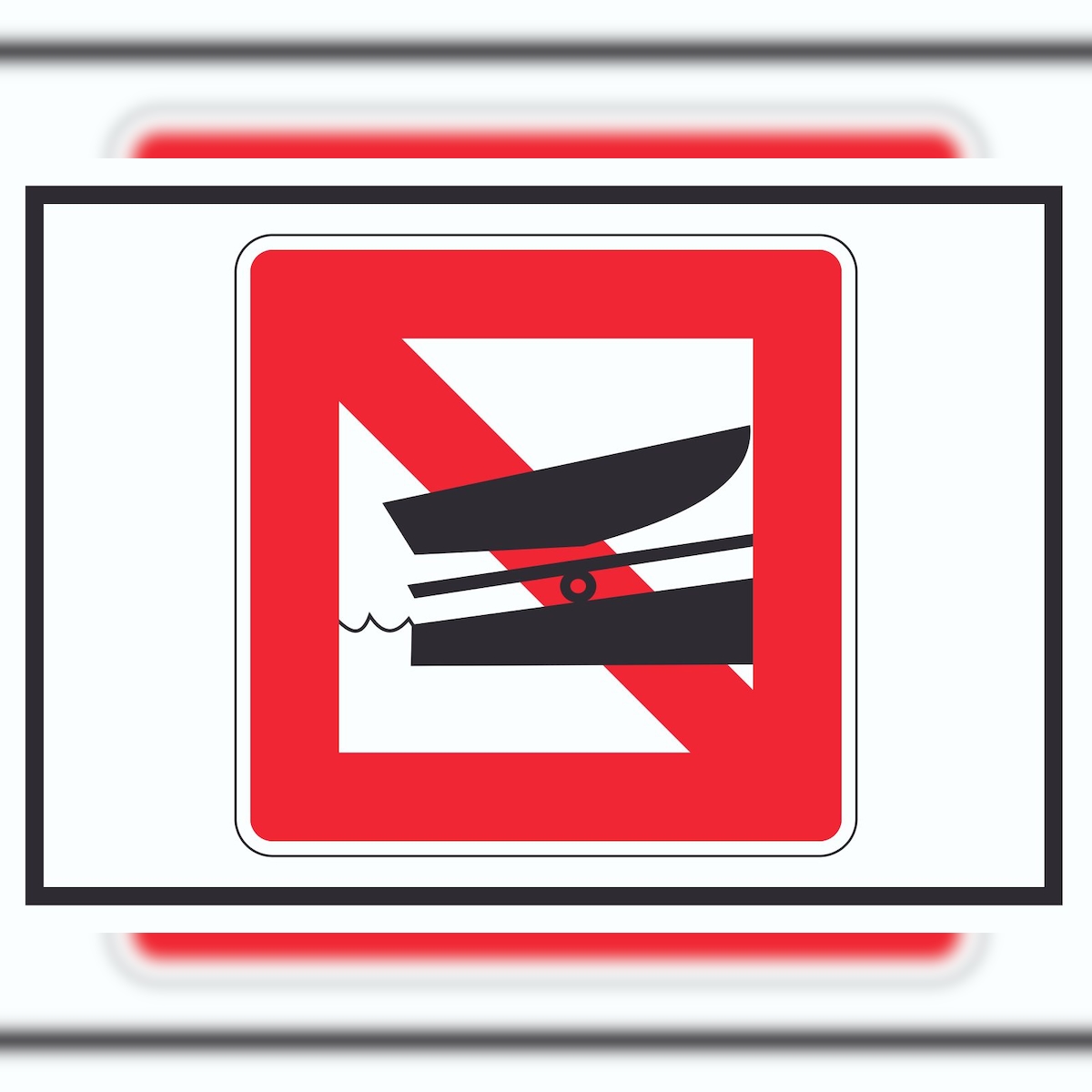 HB-Druck Ein- und Auswassern verboten Symbol A5 Rückseite selbstklebend Image