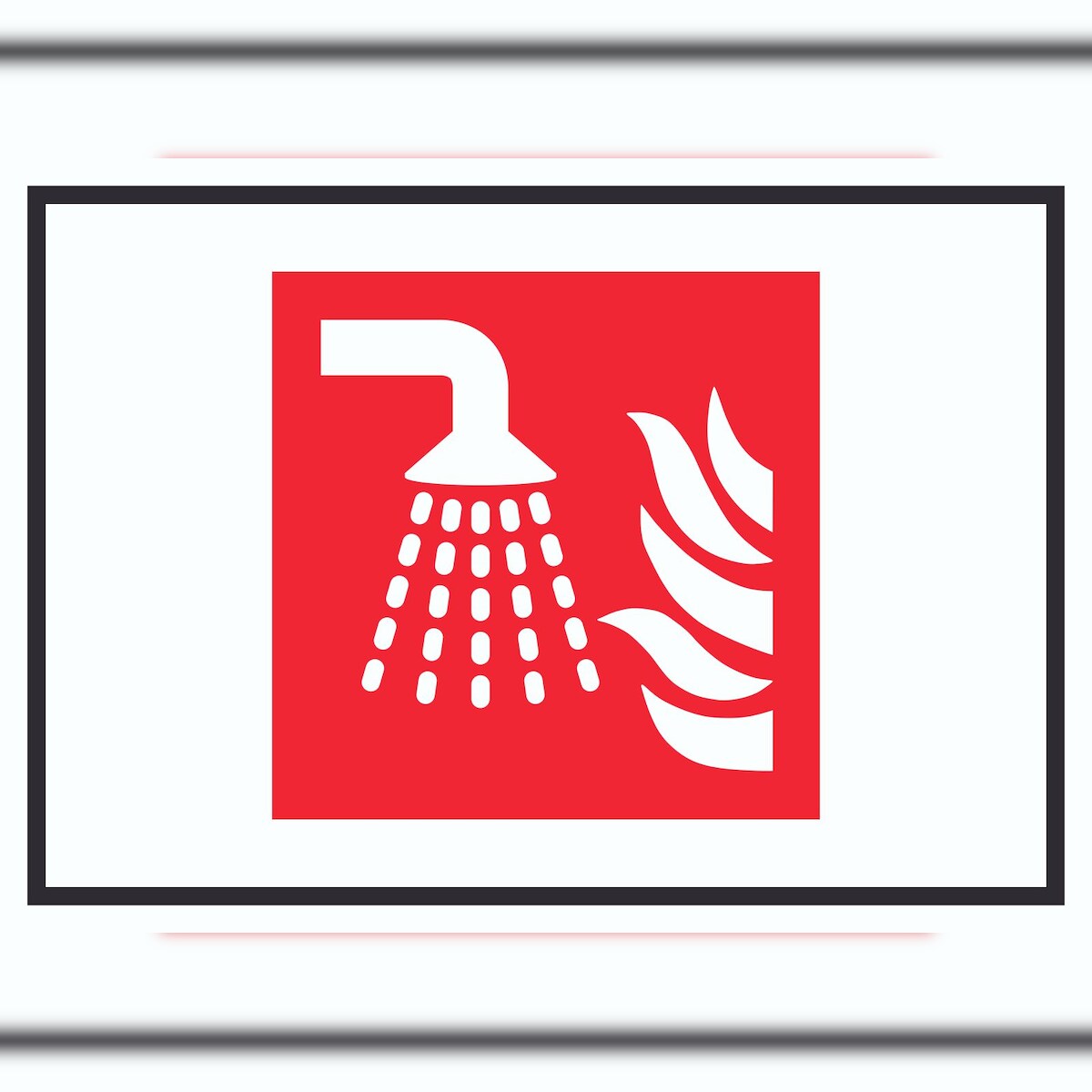 HB-Druck Wassernebelrohr Symbol Schild A3 Rückseite selbstklebend Image