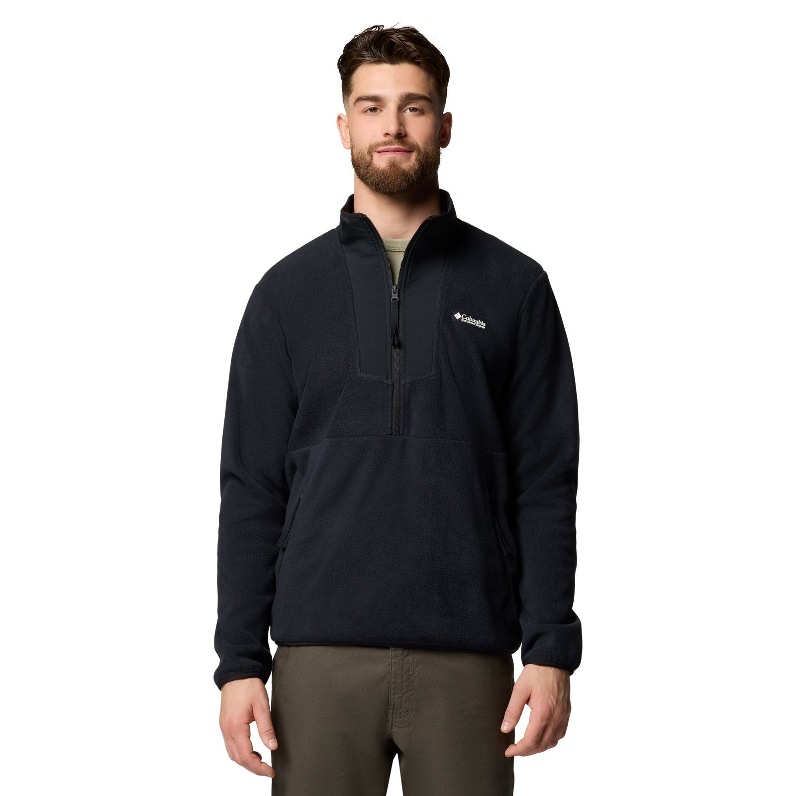 Columbia Men's Sequoia Grove Half-Zip Fleece (Size 3XT) Black, Fleece,Polyester
