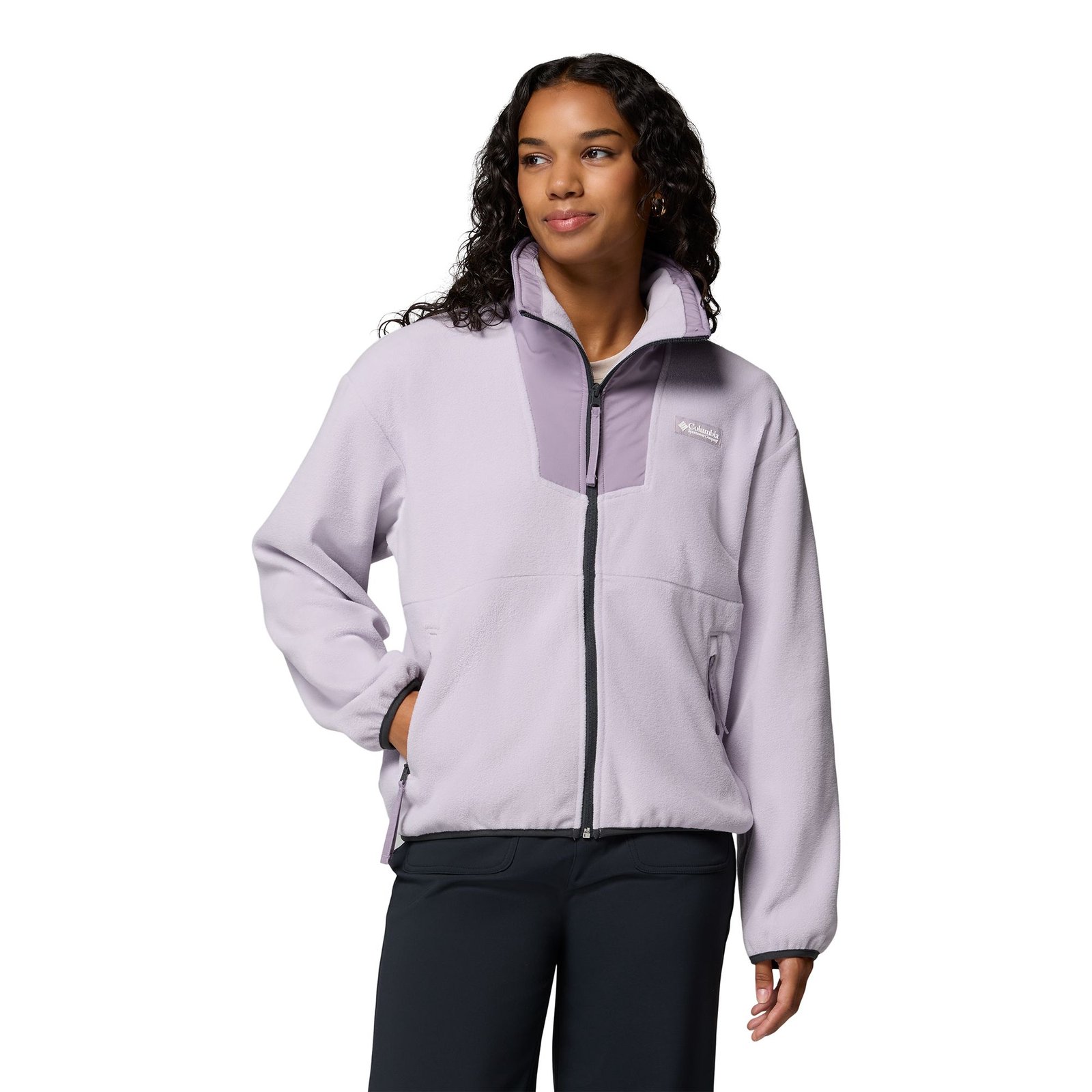 Columbia Women's Sequoia Grove Full-Zip Fleece (Size L) Lavender Pearl, Fleece,Polyester