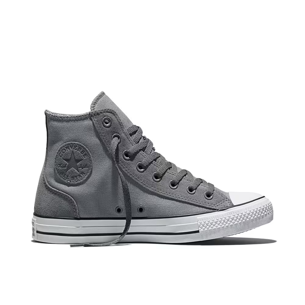 Sneaker CONVERSE "CHUCK TAYLOR ALL STAR CANVAS & SUE", Herren, Gr. 39, schwarzer grau, schwarz matter, weiß, Leder, Textil, Schuhe Sneaker Image