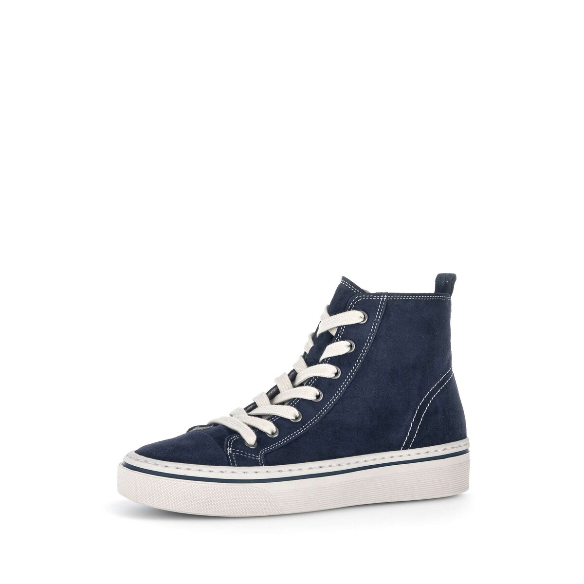 Sneaker GABOR "Sneaker high Rauleder", Damen, Gr. 37, blau, Schuhe Sneaker