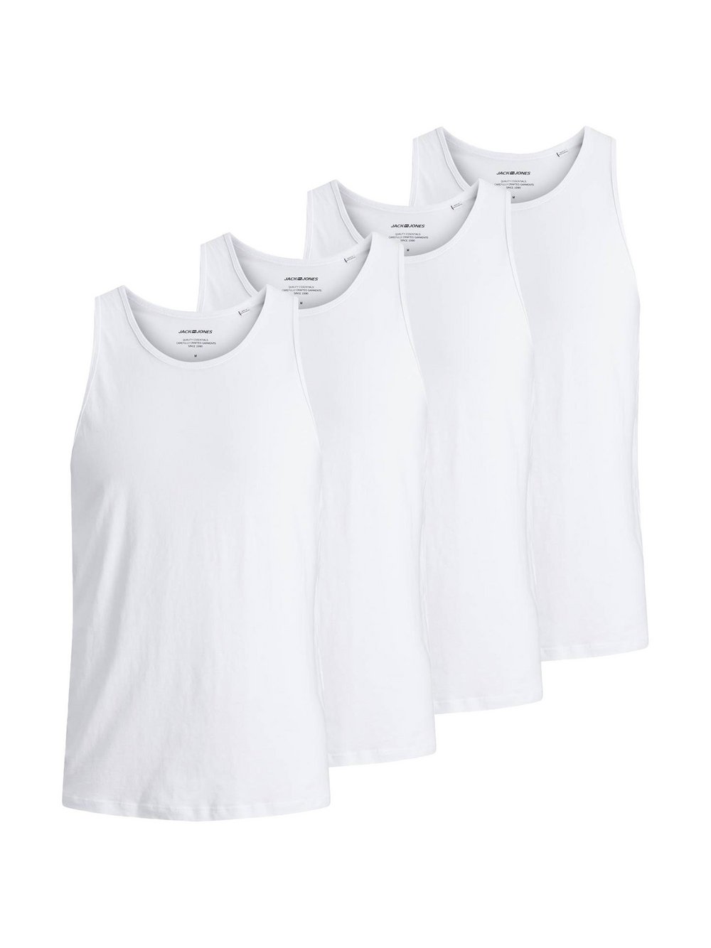 Jack & Jones Unterhemd 4er Pack Herren weiß, L Image