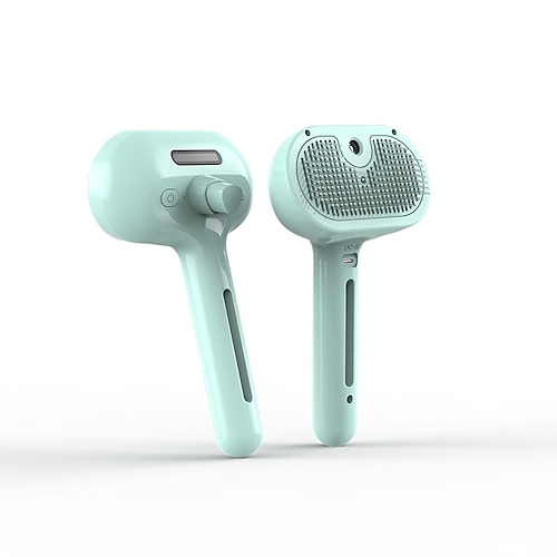 Multifunktionale Katzendampfbürste – wiederaufladbares USB-Pflegegerät für Haustiere zum Entfernen von Fell und zur Reinigung, Edelstahlborsten, wasseraktiviert, Hundemassagegerät, die beste