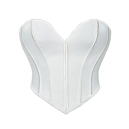 Damen Formende Unterwäsche Mode Sexy Einfarbig Kordelzug Patchwork Täglich Heim Urlaub Ärmellos Schulterfrei Schwarz Weiß Rote Frühling Herbst Normale Passform Image