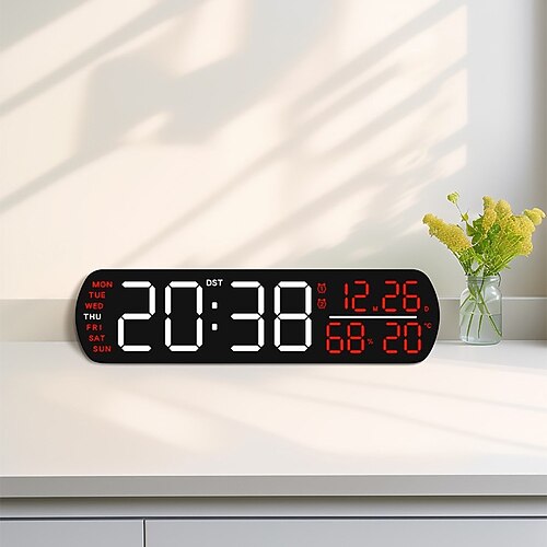 Tragbarer digitaler LED-Wecker mit Vibrations- und Blinkalarm für Tiefschläfer und Erinnerungsfunktionen Image