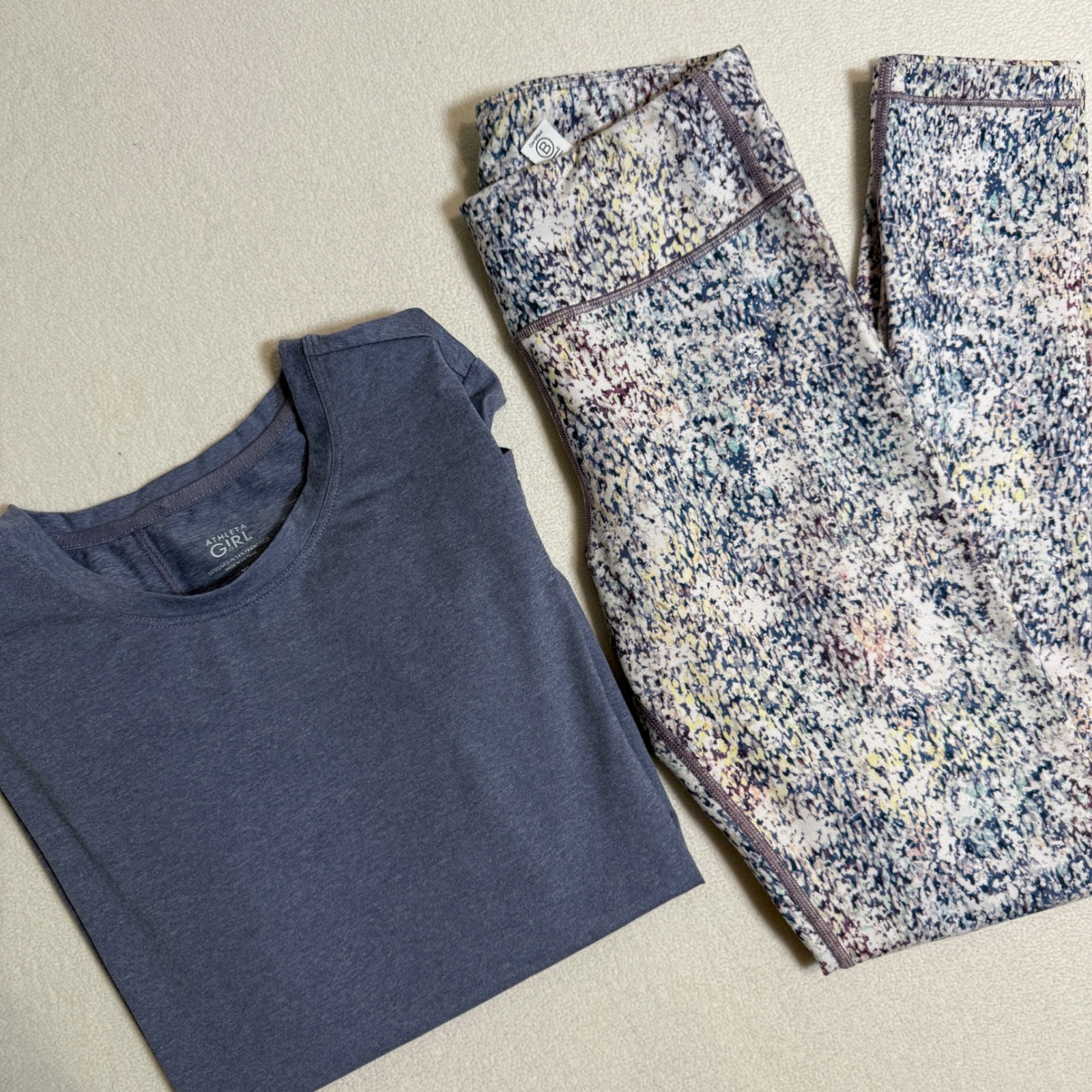 Athleta Matching Sets | Athleta Girl Active Set Top And Leggings Athletic Wear Purple Extra Large Xl | Color: Blue | Size: Xlb