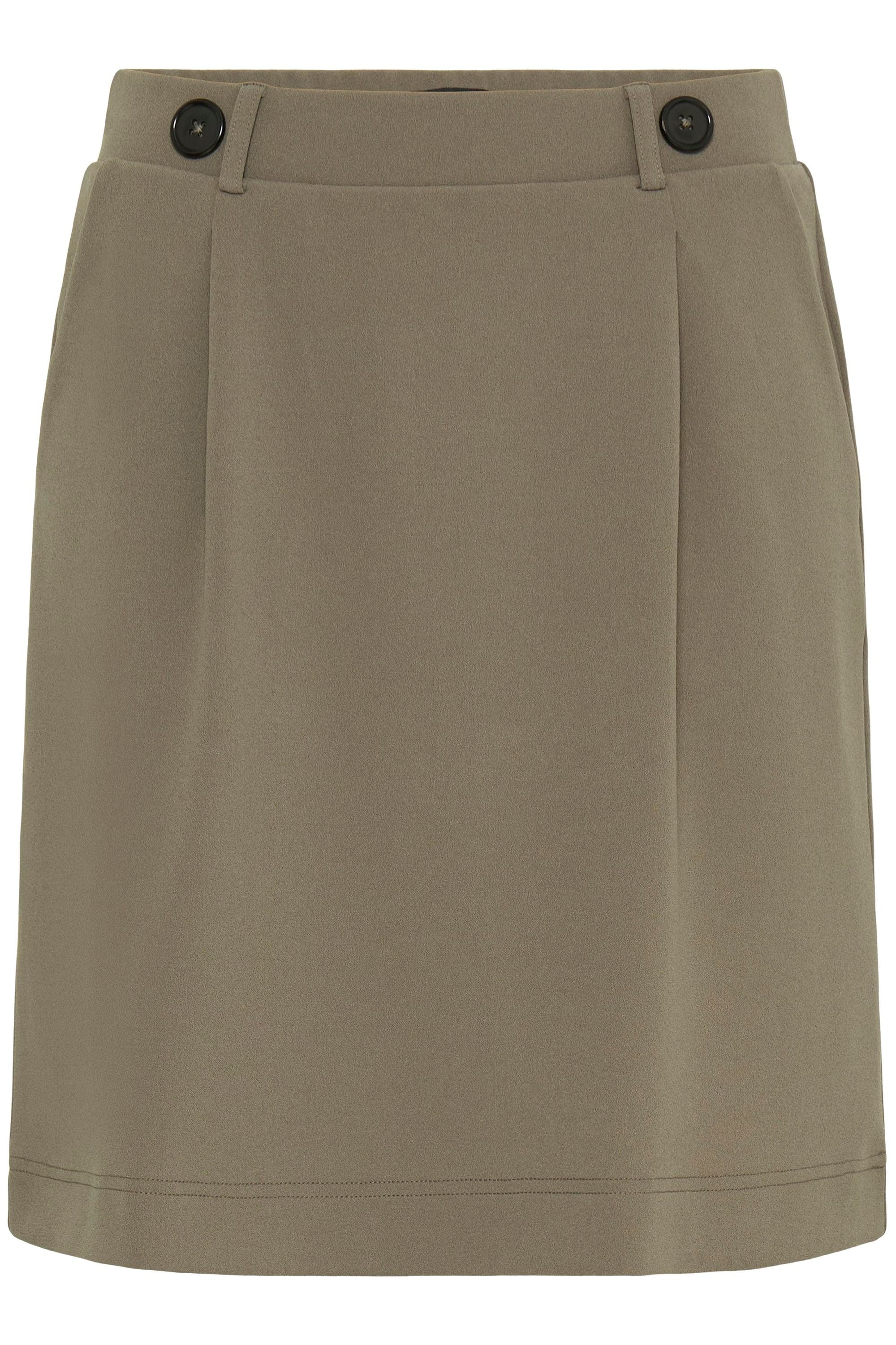 Minirock OXMO "Minirock BMMTAYRA SKIRT", Damen, Gr. XS, braun (bungee cord), Obermaterial: 95% Polyester PES. 5% Elasthan EL., Röcke Minirock