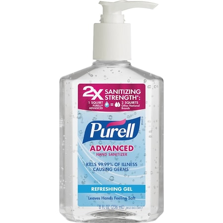 PURELL 3015-12-CMR 8 Oz. Gel Pump Bottle Hand Sanitizer