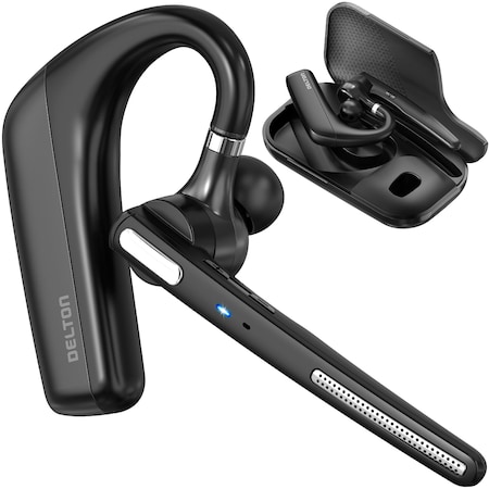 DELTON 90X Bluetooth headset with Charging case - Black