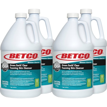 GREEN EARTH BET7150400 Skin Cleanser, Foaming, Fragrance-Free, 1 Gal, , Straw, - GREEN EARTH