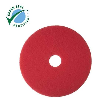 3M 5100N 766 Buffing Pad 5100N,14",Red,PK5