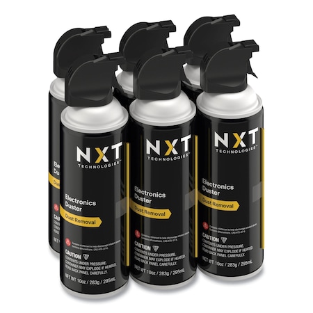 NXT TECHNOLOGIES UDS-10P6 Electronics Air Duster, 10 oz Can, 6PK